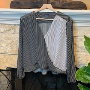 Madison striped blouse, large.